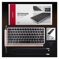 AXAGON HMC-KB-CS, USB 5Gbps hub s CZ/SK klávesnicou, HDMI 4K/60Hz, 3x USB-A, SD/mSD, audio, PD 100W, kábel USB-C 60cm