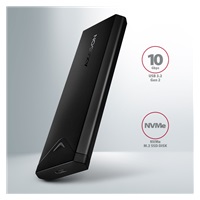 AXAGON EEM2-UB2, USB-C 10Gbps - M.2 NVMe SSD ARROW box, čierny