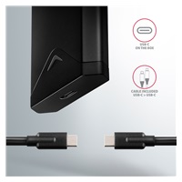 AXAGON EEM2-UB2, USB-C 10Gbps - M.2 NVMe SSD ARROW box, čierny