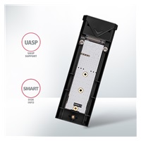 AXAGON EEM2-UB2, USB-C 10Gbps - M.2 NVMe SSD ARROW box, čierny