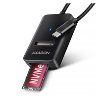 AXAGON ADM2-CM USB-C 10Gbps - M.2 NVMe & SATA SSD adaptér, kábel USB-C 10cm