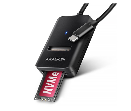 AXAGON ADM2-CM USB-C 10Gbps - M.2 NVMe & SATA SSD adaptér, kábel USB-C 10cm