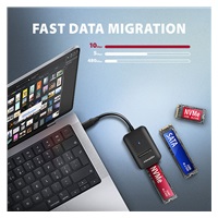 AXAGON ADM2-CM USB-C 10Gbps - M.2 NVMe & SATA SSD adaptér, kábel USB-C 10cm