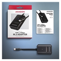 AXAGON ADM2-CM USB-C 10Gbps - M.2 NVMe & SATA SSD adaptér, kábel USB-C 10cm