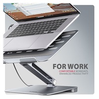 AXAGON HMC-STND, stojan pre 10"-17" notebooky, USB 5Gbps hub, 3x USB-A, HDMI 4k/60Hz, RJ-45, PD 100W, kábel USB-C 60cm
