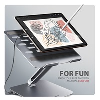 AXAGON HMC-STND, stojan pre 10"-17" notebooky, USB 5Gbps hub, 3x USB-A, HDMI 4k/60Hz, RJ-45, PD 100W, kábel USB-C 60cm