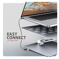 AXAGON HMC-STND, stojan pre 10"-17" notebooky, USB 5Gbps hub, 3x USB-A, HDMI 4k/60Hz, RJ-45, PD 100W, kábel USB-C 60cm