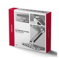 AXAGON HMC-STND, stojan pre 10"-17" notebooky, USB 5Gbps hub, 3x USB-A, HDMI 4k/60Hz, RJ-45, PD 100W, kábel USB-C 60cm