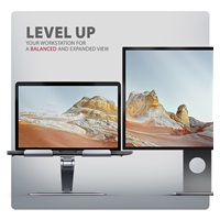 AXAGON STND-LQ, hliníkový HQ stojan pre notebooky 10" - 16", nastaviteľná výška a uhol