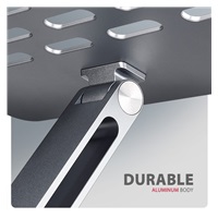 AXAGON STND-LQ, hliníkový HQ stojan pre notebooky 10" - 16", nastaviteľná výška a uhol