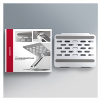 AXAGON STND-LQ, hliníkový HQ stojan pre notebooky 10" - 16", nastaviteľná výška a uhol