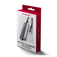 AXAGON ADE-TXPD, USB-C 3.2 Gen 1 - Gigabit Ethernet sieťová karta, Asix AX88179, PD 100W, auto inštal