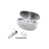 TRUST sluchátka Yavi, Bluetooth ENC, špunty, bilá