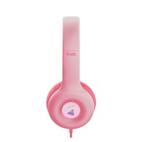 TRUST sluchátka Nouna Kids Headphones, Růžová