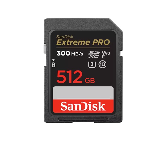 SanDisk MicroSDXC karta 512GB Extreme PRO (R:300/W:260 MB/s, UHS-II, C10, V90)