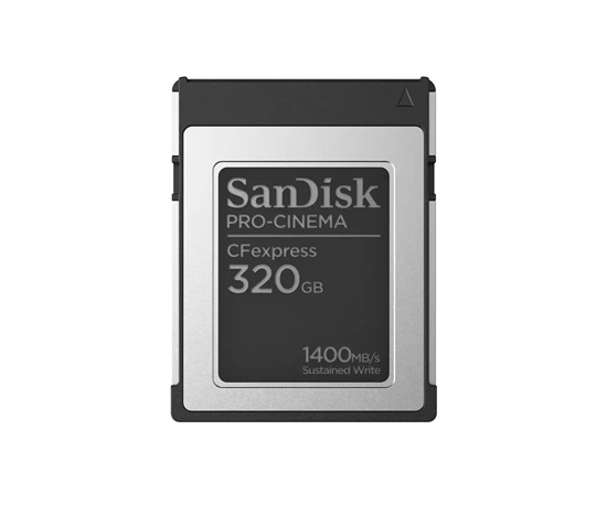 SanDisk CFexpress karta 320GB PRO-CINEMA Typ B (R:1700/W:1500 MB/s)