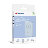 VERBATIM Powerbanka Charge ‘n‘ Go, Magnetická, 10000 mAh, USB-C, Modrá