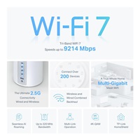 TP-Link Deco BE65(1-pack) WiFi7 Mesh(BE9300,2,4GHz/5GHz/6GHz,4x2,5GbELAN/WAN, 1xUSB3.0)