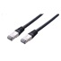 C-TECH kabel patchcord Cat5e, FTP, černý, 1m