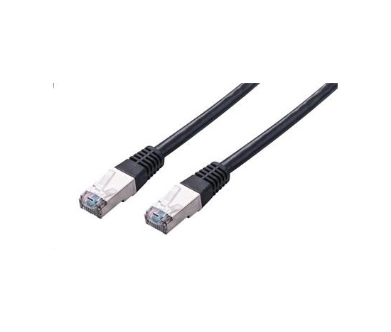 C-TECH kabel patchcord Cat5e, FTP, černý, 1m