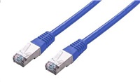 C-TECH kabel patchcord Cat5e, FTP, modrý, 2m