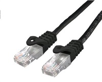 C-TECH kabel patchcord Cat6, UTP, černý, 0,25m
