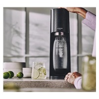 SodaStream Terra Black výrobník sody, mechanický, 2x 1l láhev SodaStream Fuse, bombička s CO2, černý