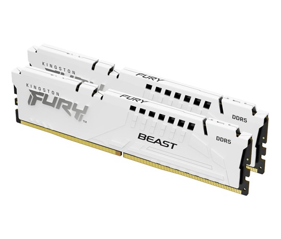 KINGSTON DIMM DDR5 32GB (Kit of 2) 6400MT/s CL32 ECC FURY Beast EXPO Bílá
