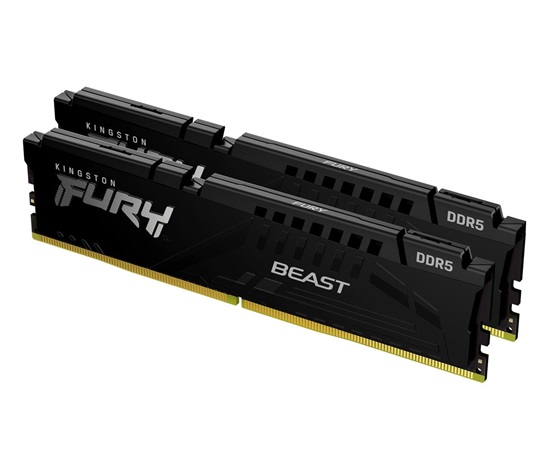 KINGSTON DIMM DDR5 32GB (Kit of 2) 6800MT/s CL34 ECC FURY Beast XMP Černá