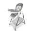 NENO SEDI GREY multifunkční židle na krmení, bezpečnostní pás, nastavitelné pozice, ekokůže, šedá