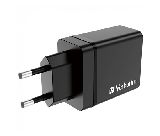 VERBATIM Univerzální adaptér nabíječka CHR-30EU2, 30W, 1x USB-C, 3x USB černá