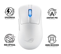 ASUS myš ROG Keris II Ace, bezdrátová herní myš, bílá