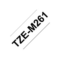 BROTHER Originální pásková kazeta pro tisk štítků Brother TZe-M261 – černý tisk na matném bílém podkladu, šířka 36 mm