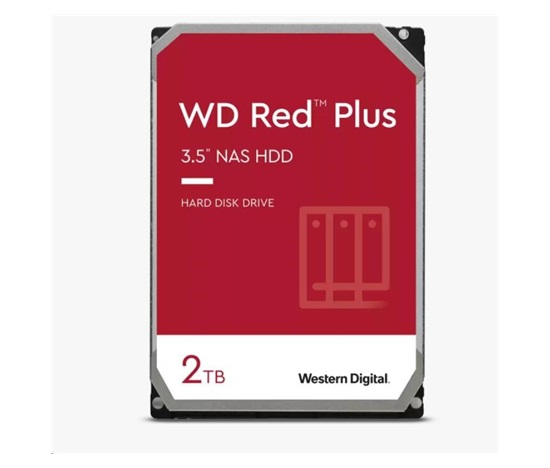 BAZAR - WD RED PLUS NAS WD20EFPX 2TB SATA/600 64MB cache 175 MB/s CMR