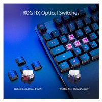 ASUS klávesnice ROG STRIX SCOPE II, mechanická, drátová, ROG RX RED / PBT, US