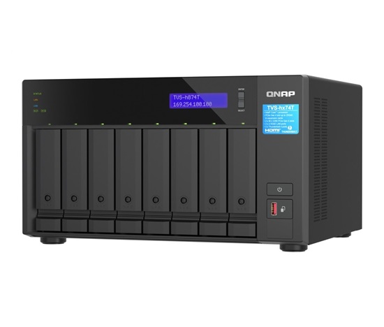 QNAP TVS-h874T-i9-64G (16C/i9/64GBRAM/8xSATA/2xM.2/2x2,5GbE/2xTB/3xUSB3.2/1xHDMI/2xPCIe)