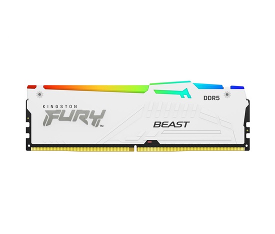 KINGSTON DIMM DDR5 16GB 6000MT/s CL30 Non-ECC FURY Beast RGB EXPO, Bílá