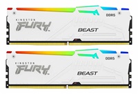 KINGSTON DIMM DDR5 64GB (Kit of 2) 6000MT/s CL30 Non-ECC FURY Beast RGB EXPO, Bílá