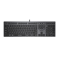 A4tech Klávesnice FX50, kancelářská nízkoprofilová klávesnice, CZ, šedá