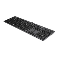 A4tech Klávesnice FX50, kancelářská nízkoprofilová klávesnice, CZ, šedá
