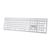 A4tech Klávesnice FX50, kancelářská nízkoprofilová klávesnice, CZ, bílá