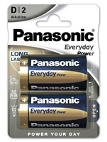 Panasonic Alkalická baterie LR20EPS/2BP Everyday Power (Blistr 2 ks)