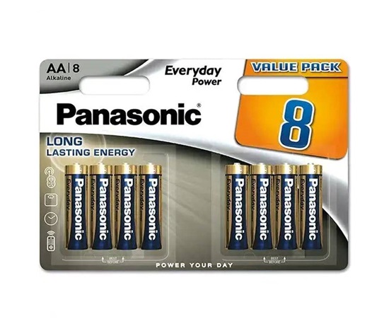 Panasonic Alkalická baterie LR6EPS/8BW Everyday Power (Blistr 8 ks)