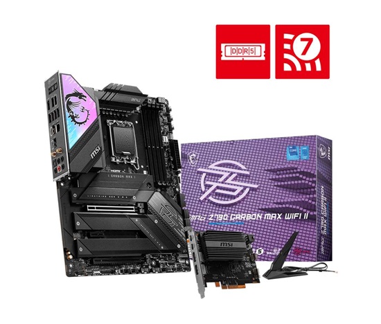 MSI MB Sc LGA1700 MPG Z790 CARBON MAX WIFI II, Intel Z790, 4xDDR5, 1xHDMI, WI-FI