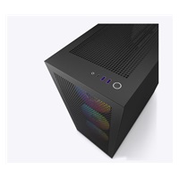 NZXT skříň H7 Flow RGB edition / ATX / 3x 140 mm fan / USB-C / 2x USB / prosklená bočnice / mesh panel / RGB / černá