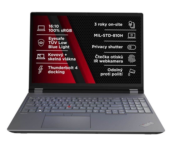 LENOVO NTB ThinkPad/Workstation P16 G2 - i7-14700HX ,16"WQUX OLED Touch,32GB,1TBSSD,RTX 3500 Ada 12GB,IRcam,W11P