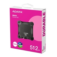 ADATA Externí SSD 512GB SD620, USB Micro-B, USB 3.2 Gen 2, R:520/W:460MB/s, černá