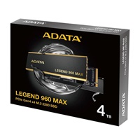 ADATA SSD 4TB LEGEND 960 MAX, PCIe Gen4 x4, M.2 2280, (R:7400/ W:6800MB/s)
