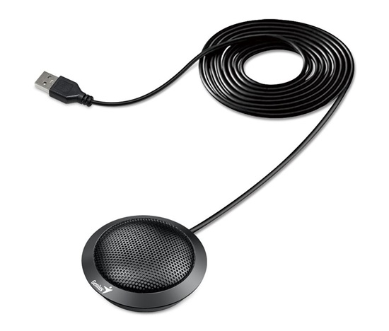 GENIUS mikrofon MIC-100U, stolní, drátový, USB, černá