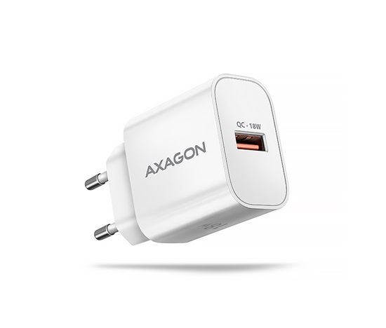 AXAGON ACU-QC18W, nabíjačka do siete 18W, 1x port USB-A, QC3.0/AFC/Apple, biela